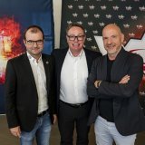 Patrick Polli (à droite) aux côtés d'Alain Bonnet et de Chris McSorley.